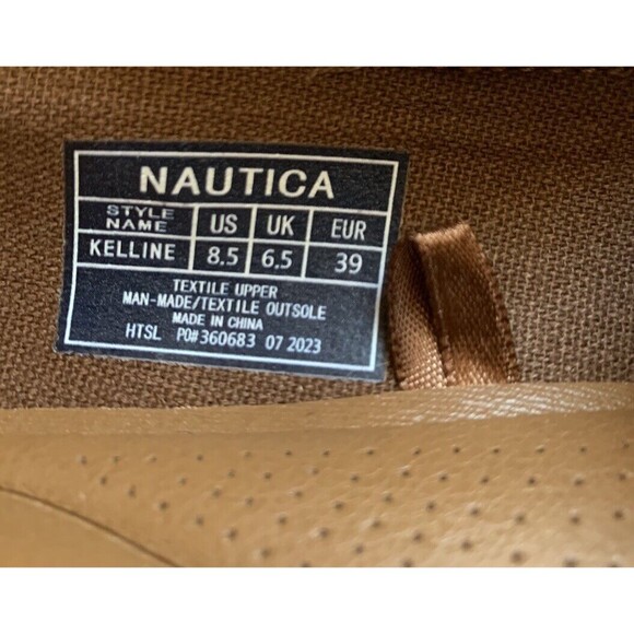 Nautica Shoes‎ Womans Size 8.5 Loafers  Brown Herringbone Tweed Kelline - Picture 7 of 7